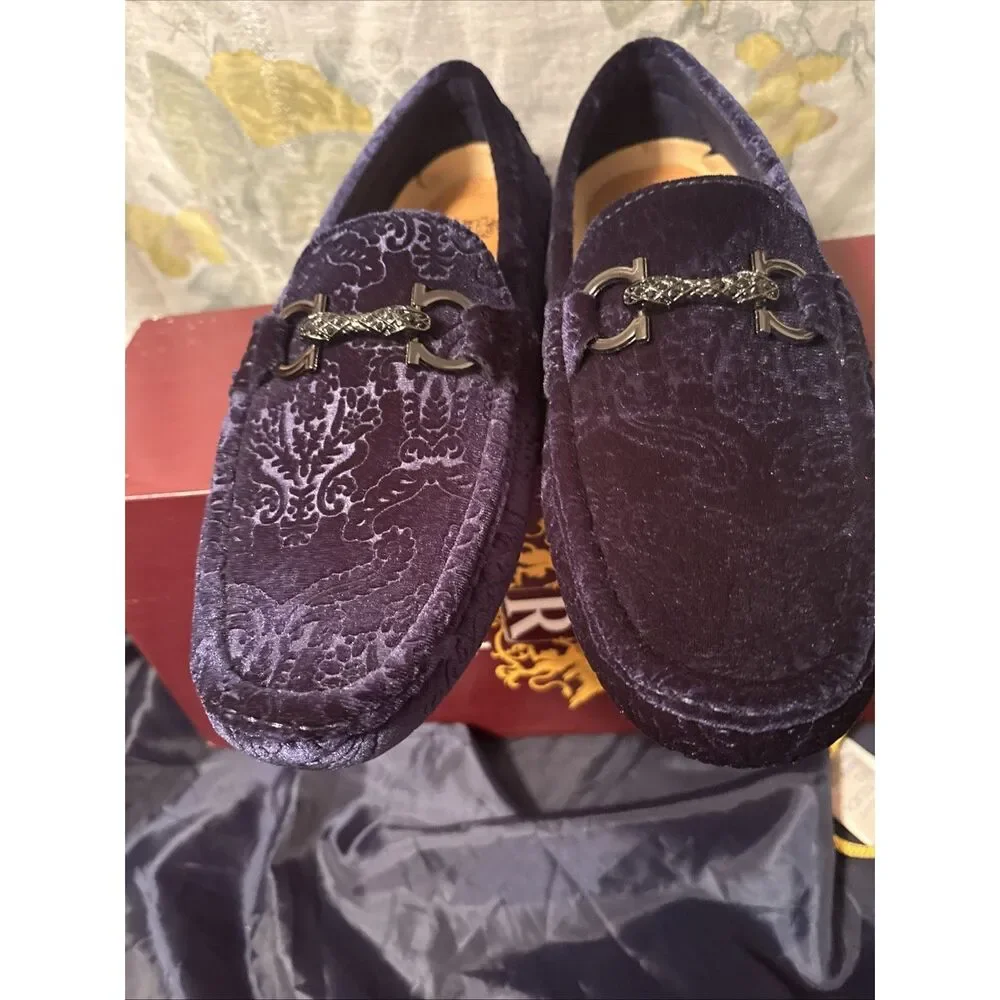 EUC Royal Shoes Mens‎ Suede Velvet Loafer Shoes Size 7